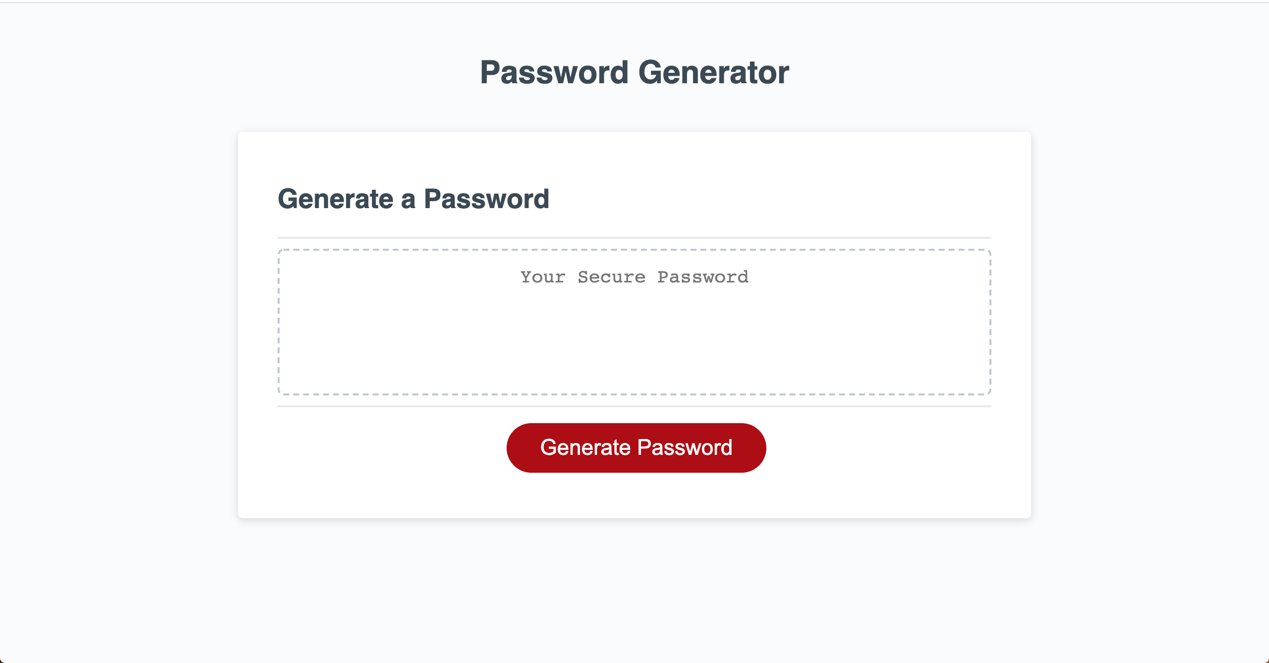 Password generator snapshot